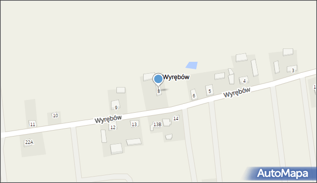 Wyrębów, Wyrębów, 8, mapa Wyrębów