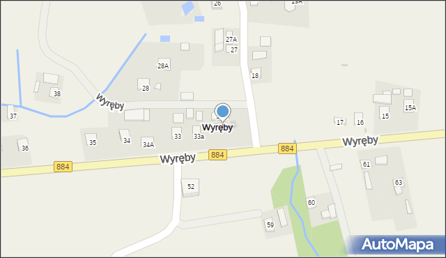 Wyręby, Wyręby, 31, mapa Wyręby