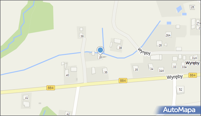 Wyręby, Wyręby, 37, mapa Wyręby