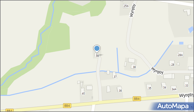 Wyręby, Wyręby, 39, mapa Wyręby