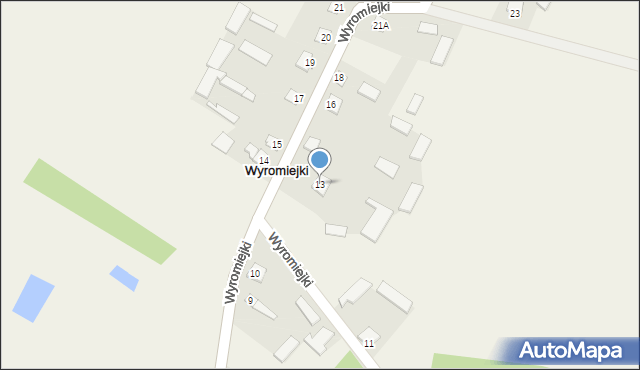 Wyromiejki, Wyromiejki, 13, mapa Wyromiejki