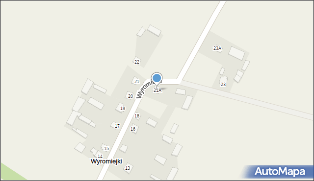 Wyromiejki, Wyromiejki, 21A, mapa Wyromiejki