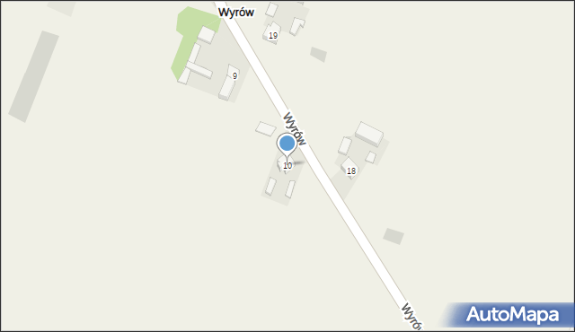 Wyrów, Wyrów, 10, mapa Wyrów