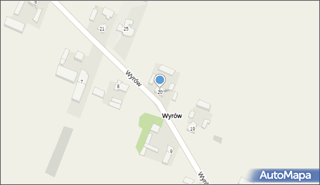 Wyrów, Wyrów, 20, mapa Wyrów