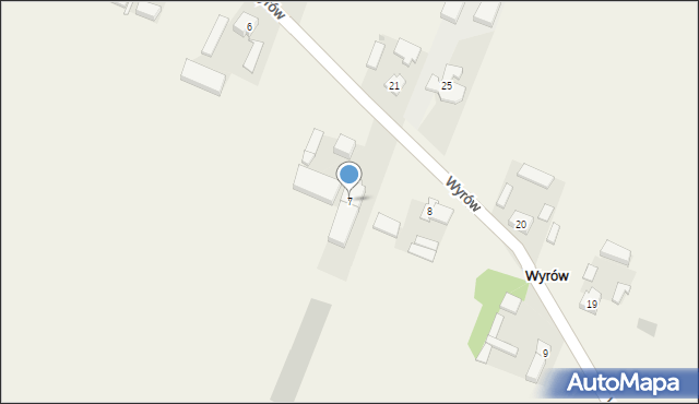 Wyrów, Wyrów, 7, mapa Wyrów