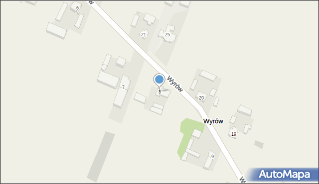 Wyrów, Wyrów, 8, mapa Wyrów