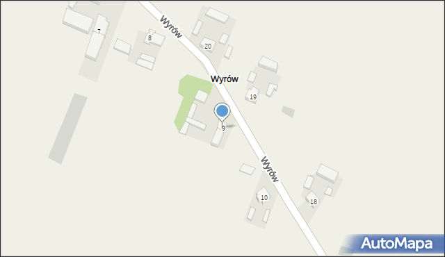 Wyrów, Wyrów, 9, mapa Wyrów