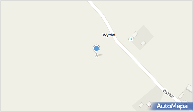 Wyrów, Wyrów, 11, mapa Wyrów