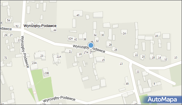 Wyrozęby-Podawce, Wyrozęby-Podawce, 17, mapa Wyrozęby-Podawce