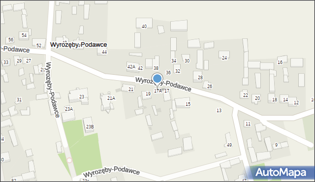 Wyrozęby-Podawce, Wyrozęby-Podawce, 17A, mapa Wyrozęby-Podawce