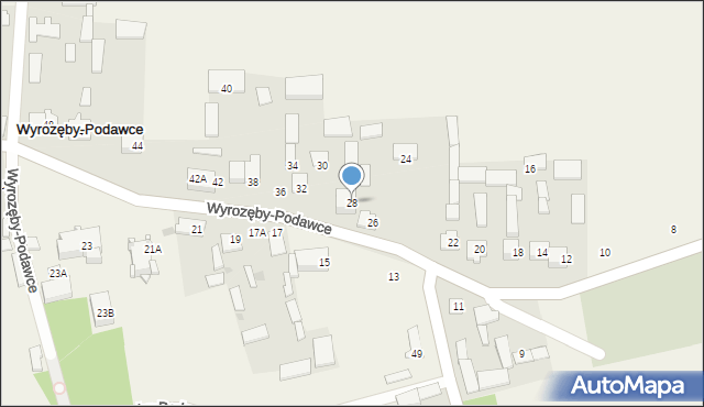 Wyrozęby-Podawce, Wyrozęby-Podawce, 28, mapa Wyrozęby-Podawce