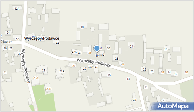 Wyrozęby-Podawce, Wyrozęby-Podawce, 36, mapa Wyrozęby-Podawce