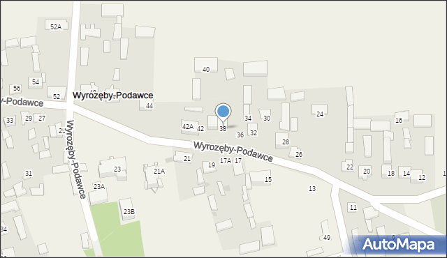 Wyrozęby-Podawce, Wyrozęby-Podawce, 38, mapa Wyrozęby-Podawce