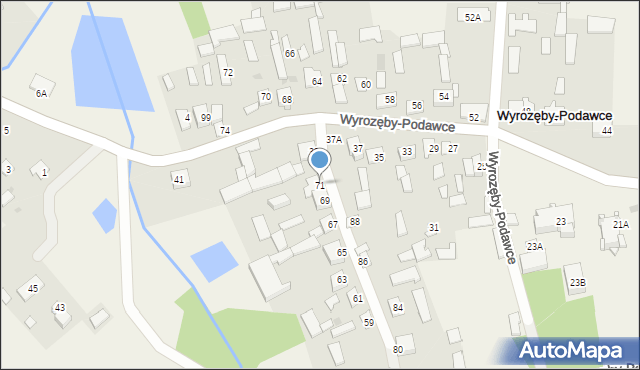 Wyrozęby-Podawce, Wyrozęby-Podawce, 71, mapa Wyrozęby-Podawce