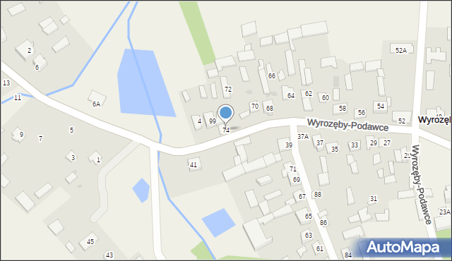 Wyrozęby-Podawce, Wyrozęby-Podawce, 74, mapa Wyrozęby-Podawce