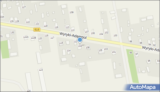 Wyryki-Adampol, Wyryki-Adampol, 111, mapa Wyryki-Adampol