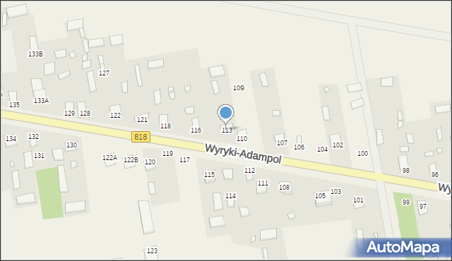 Wyryki-Adampol, Wyryki-Adampol, 113, mapa Wyryki-Adampol