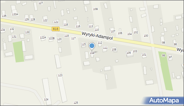 Wyryki-Adampol, Wyryki-Adampol, 114, mapa Wyryki-Adampol