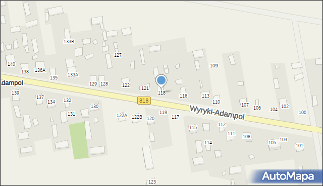 Wyryki-Adampol, Wyryki-Adampol, 118, mapa Wyryki-Adampol