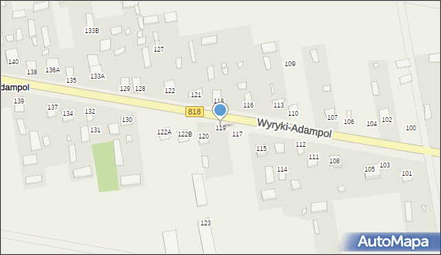 Wyryki-Adampol, Wyryki-Adampol, 119, mapa Wyryki-Adampol