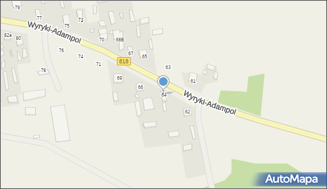Wyryki-Adampol, Wyryki-Adampol, 64, mapa Wyryki-Adampol