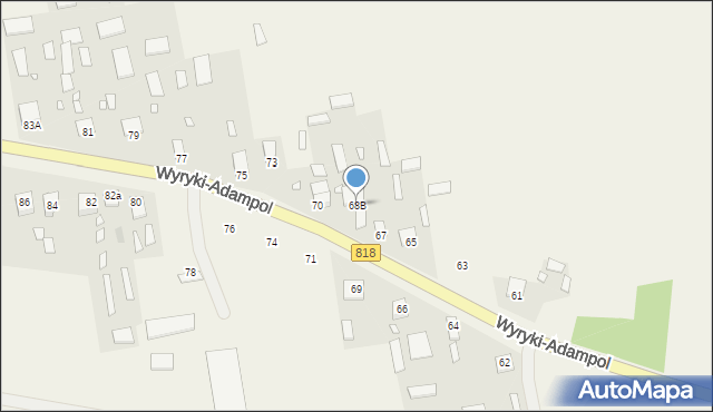 Wyryki-Adampol, Wyryki-Adampol, 68B, mapa Wyryki-Adampol