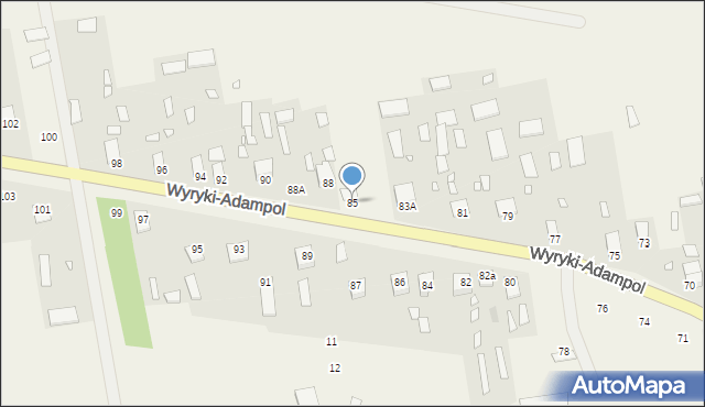 Wyryki-Adampol, Wyryki-Adampol, 85, mapa Wyryki-Adampol