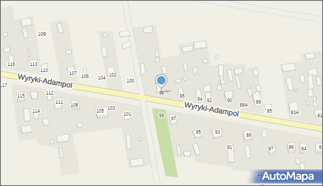 Wyryki-Adampol, Wyryki-Adampol, 98, mapa Wyryki-Adampol