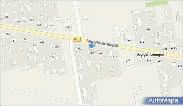 Wyryki-Połód, Wyryki-Połód, 149, mapa Wyryki-Połód