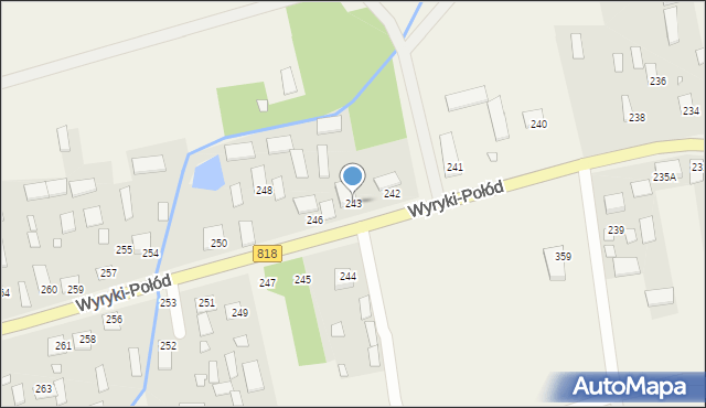 Wyryki-Połód, Wyryki-Połód, 243, mapa Wyryki-Połód