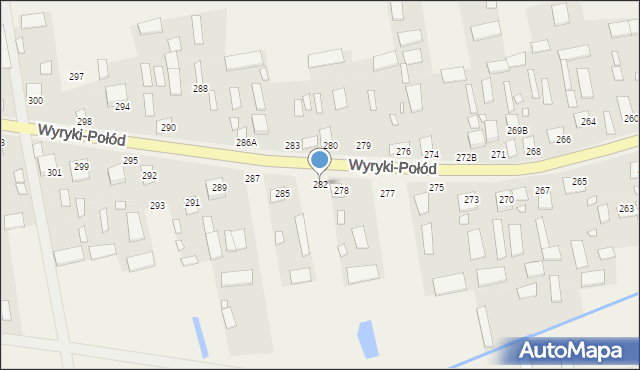 Wyryki-Połód, Wyryki-Połód, 282, mapa Wyryki-Połód