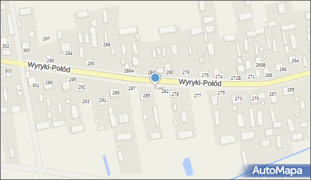 Wyryki-Połód, Wyryki-Połód, 284, mapa Wyryki-Połód