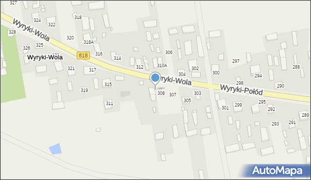 Wyryki-Wola, Wyryki-Wola, 309, mapa Wyryki-Wola