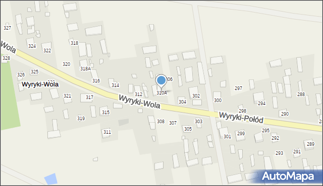 Wyryki-Wola, Wyryki-Wola, 310A, mapa Wyryki-Wola