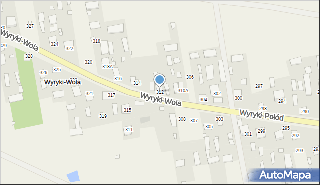 Wyryki-Wola, Wyryki-Wola, 312, mapa Wyryki-Wola