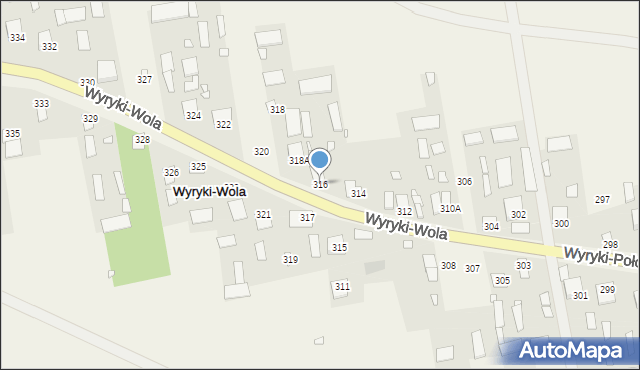 Wyryki-Wola, Wyryki-Wola, 316, mapa Wyryki-Wola