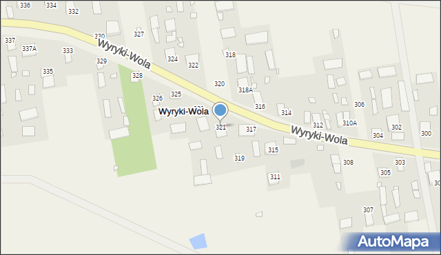 Wyryki-Wola, Wyryki-Wola, 321, mapa Wyryki-Wola