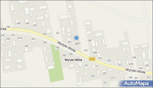 Wyryki-Wola, Wyryki-Wola, 322, mapa Wyryki-Wola