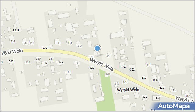 Wyryki-Wola, Wyryki-Wola, 330A, mapa Wyryki-Wola