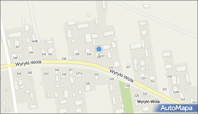 Wyryki-Wola, Wyryki-Wola, 332, mapa Wyryki-Wola