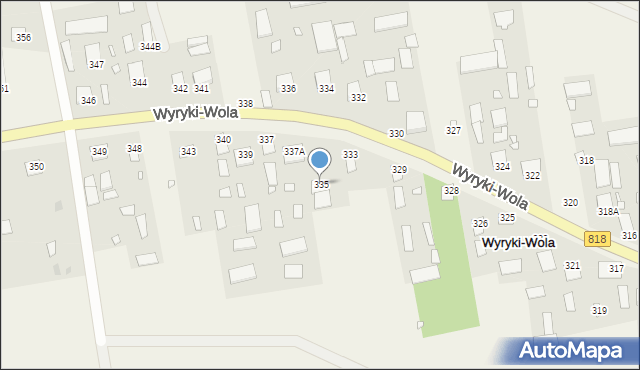 Wyryki-Wola, Wyryki-Wola, 335, mapa Wyryki-Wola