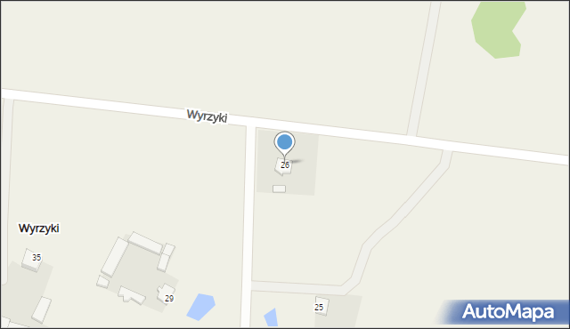 Wyrzyki, Wyrzyki, 26, mapa Wyrzyki