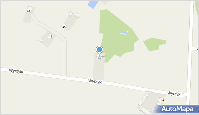 Wyrzyki, Wyrzyki, 43, mapa Wyrzyki