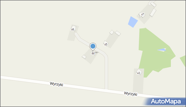 Wyrzyki, Wyrzyki, 44, mapa Wyrzyki