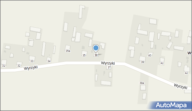 Wyrzyki, Wyrzyki, 36, mapa Wyrzyki