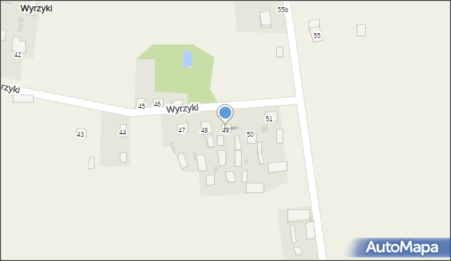 Wyrzyki, Wyrzyki, 49, mapa Wyrzyki