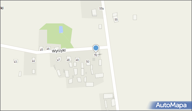 Wyrzyki, Wyrzyki, 51, mapa Wyrzyki