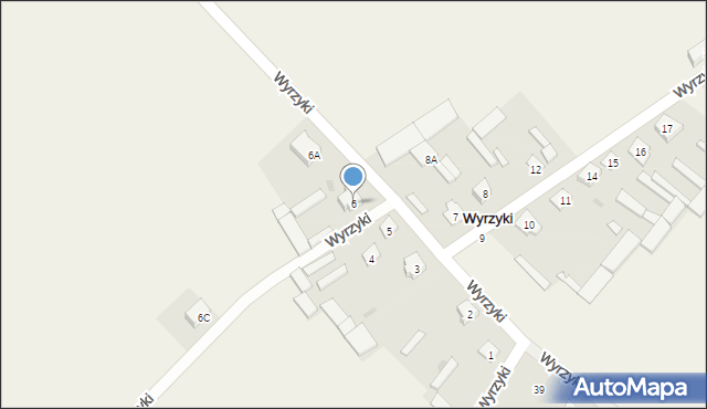 Wyrzyki, Wyrzyki, 6, mapa Wyrzyki