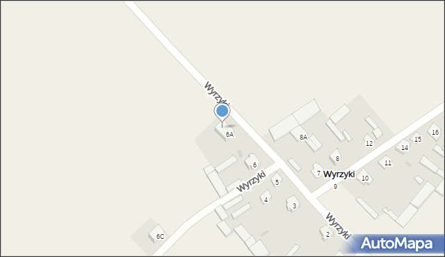 Wyrzyki, Wyrzyki, 6B, mapa Wyrzyki