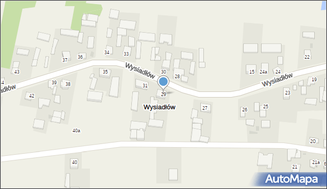 Wysiadłów, Wysiadłów, 29, mapa Wysiadłów